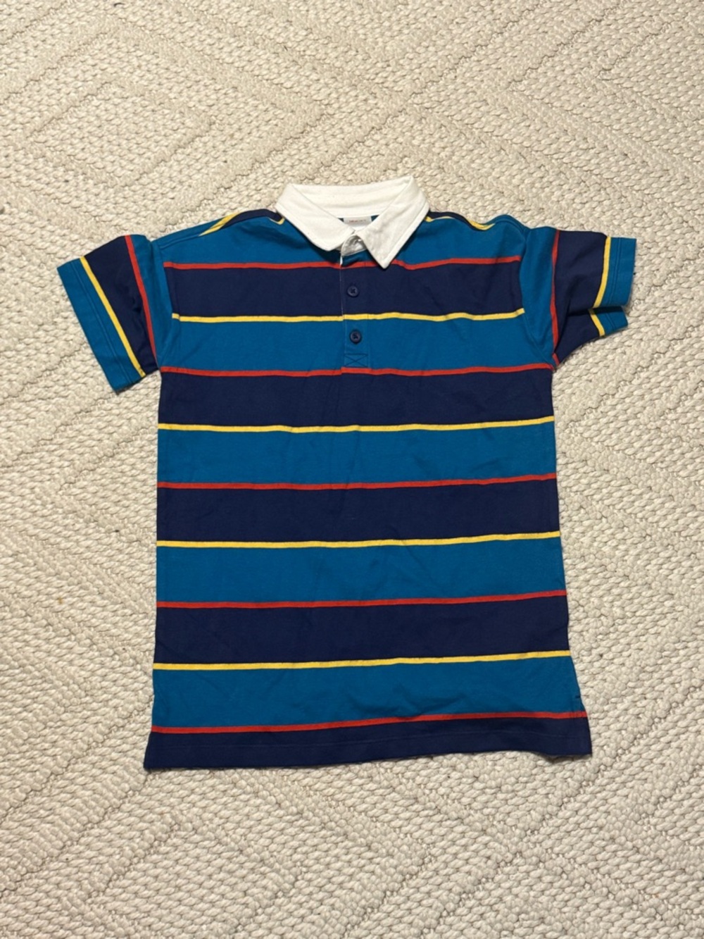 NWOT, Hanna Andersson colorful striped rugby style polo, size 10